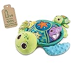 VTech - Eco Turtle and Your Baby, Plush Textures and Feels, Fabric Made Recycled Bottles, Baby Toy + 3 Months, Spanish Version