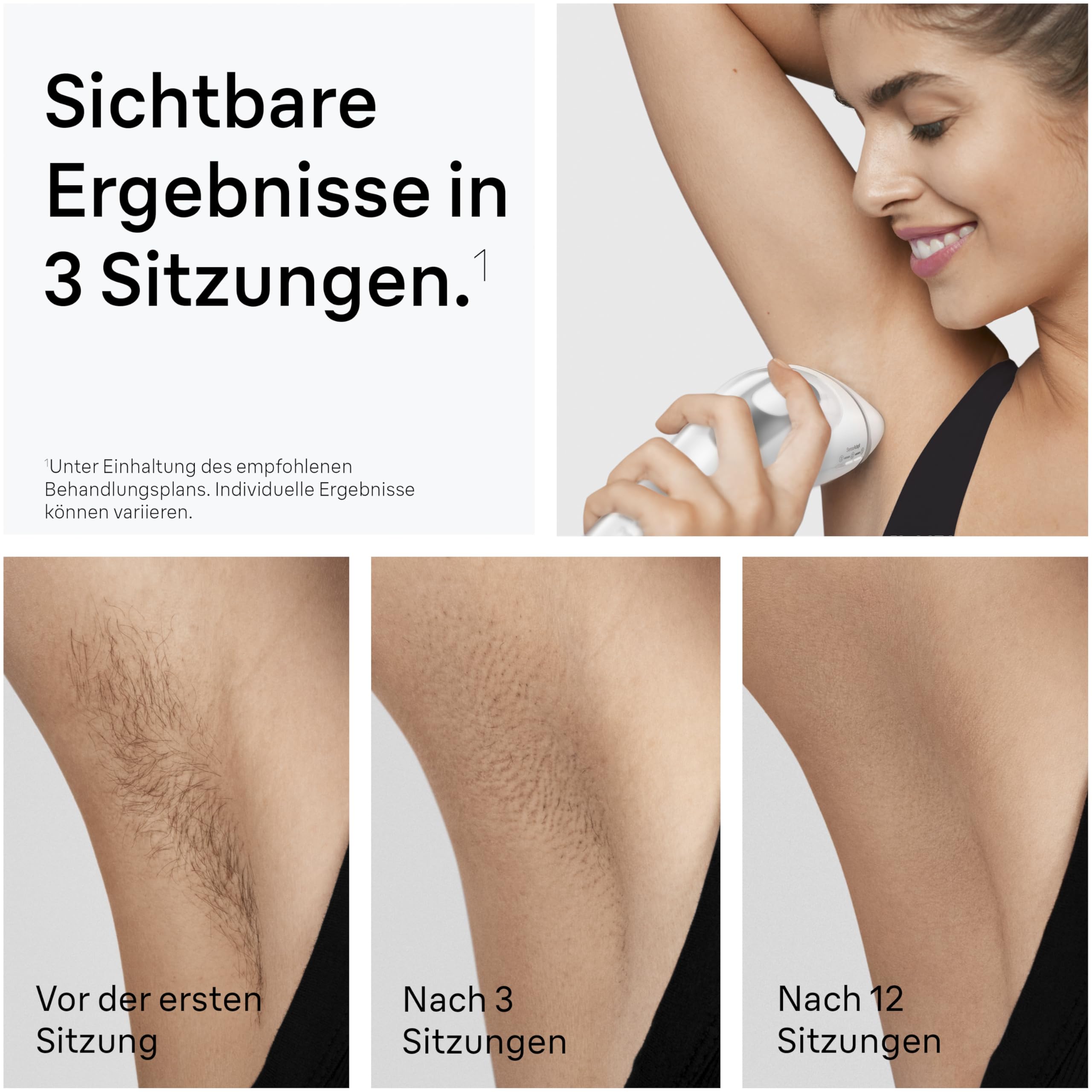 Braun Silk·expert Pro 3 IPL Haarentfernung Gerät PL3222 Weiß Silber