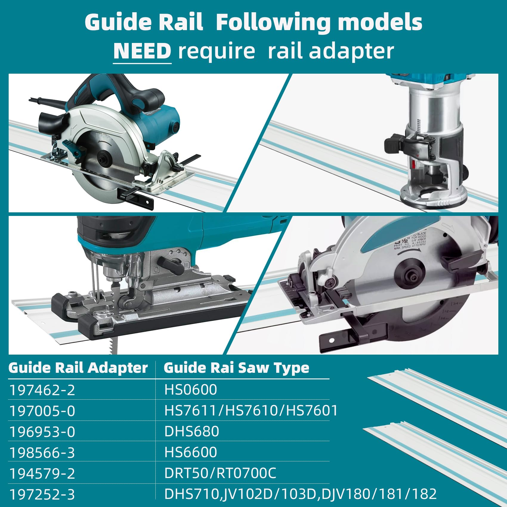 Amazon | 194368-5 2 * 55インチ マキタ用トラックソーガイドレール