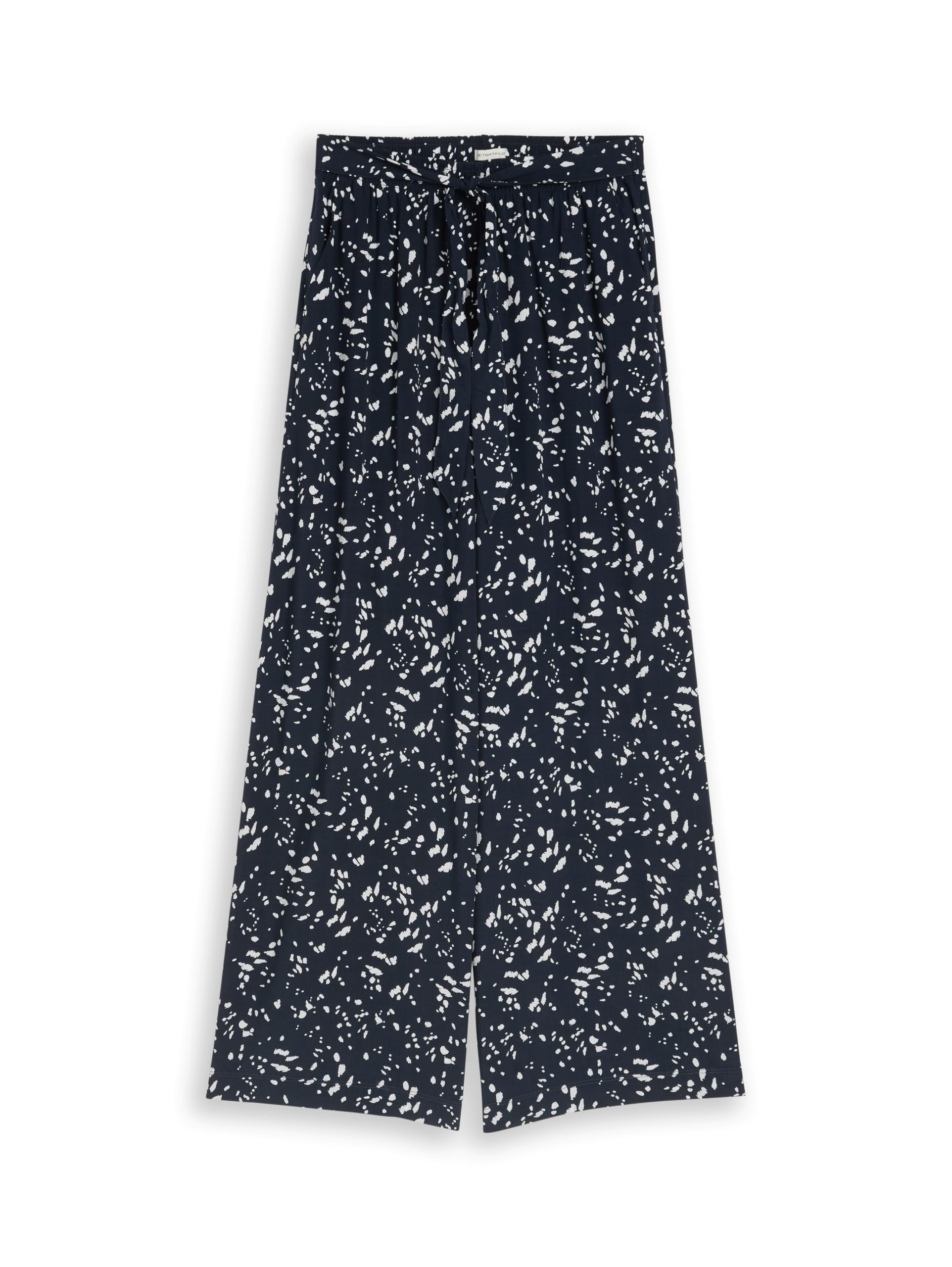 TOM TAILOR Damen Loose Fit Palazzo Hose mit Muster 1049990