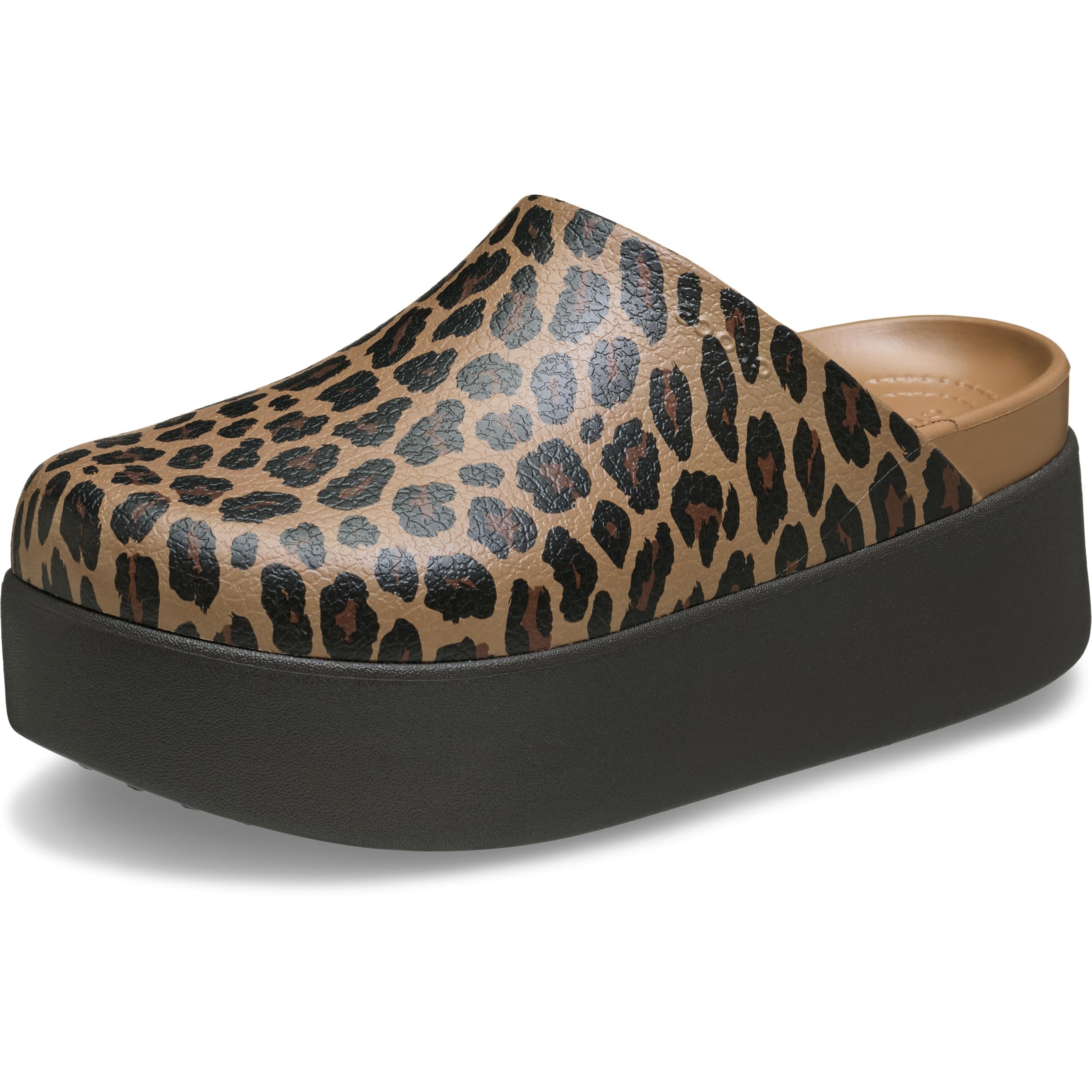 Crocs, Women, Dylan Platform Animal Clog, Sepia/Leopard, 5 UK Women