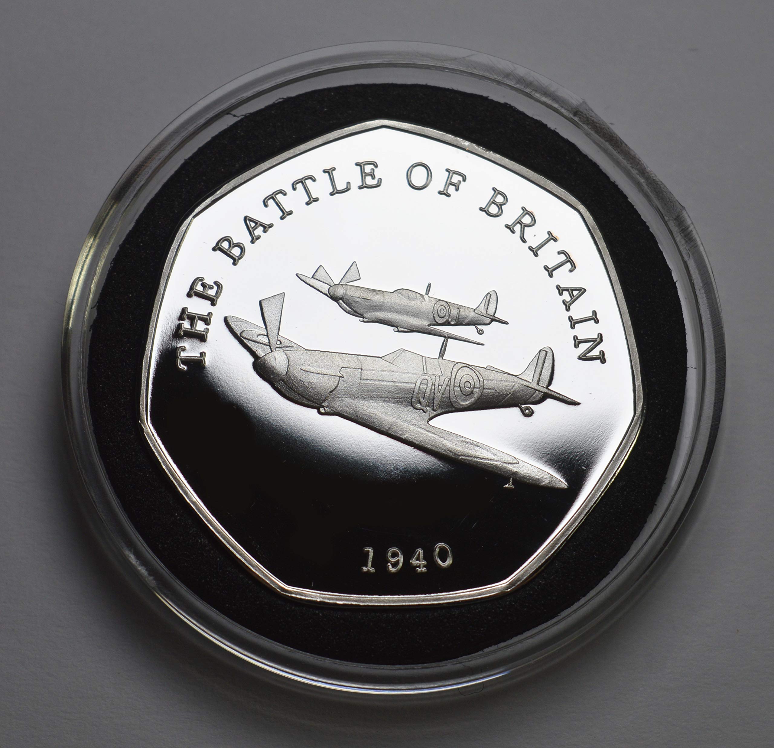 The Commemorative Coin Company Silver The Battle Of Britain & Supermarine Spitfire Commemorative In Capsule. Ww2, 1940
