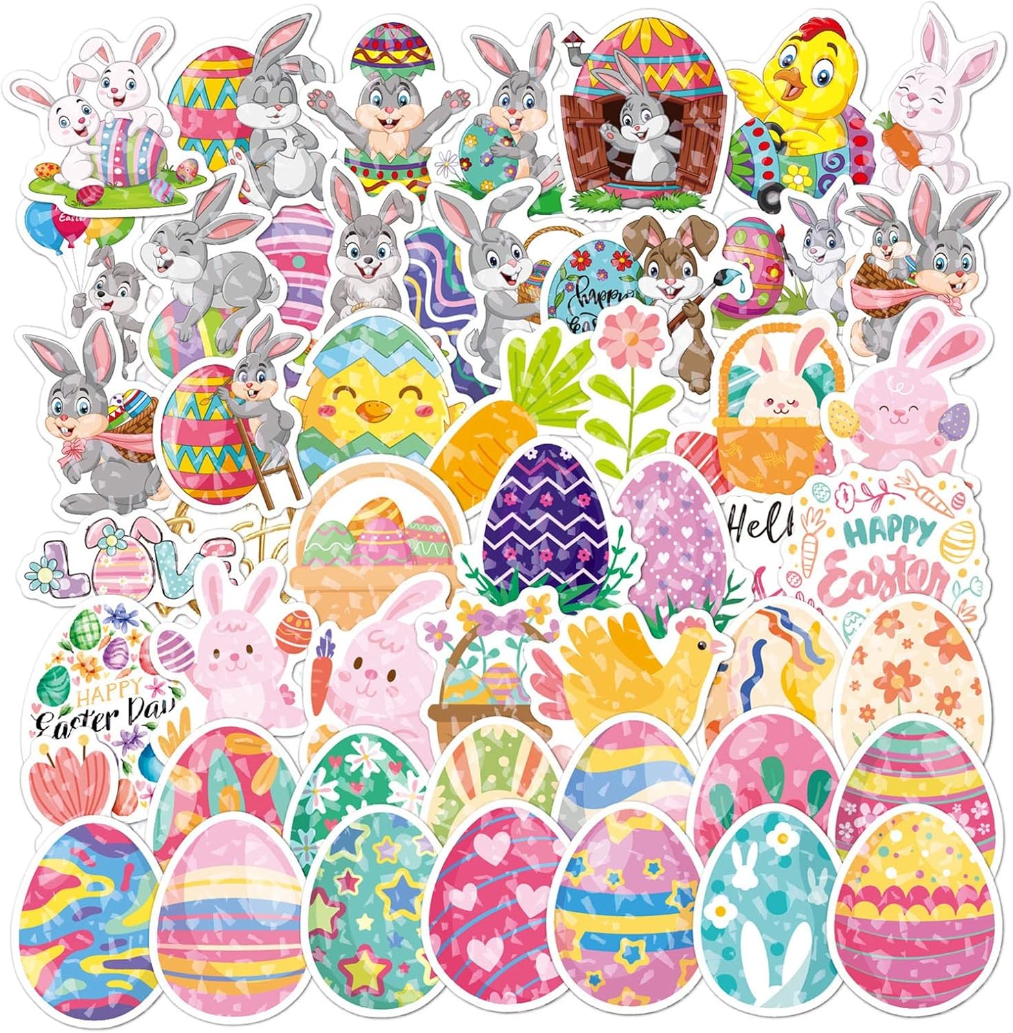 IAMAGOODLADY Easter Decorations,DIY Packaging Sticker Rabbit Easter Festival Gift