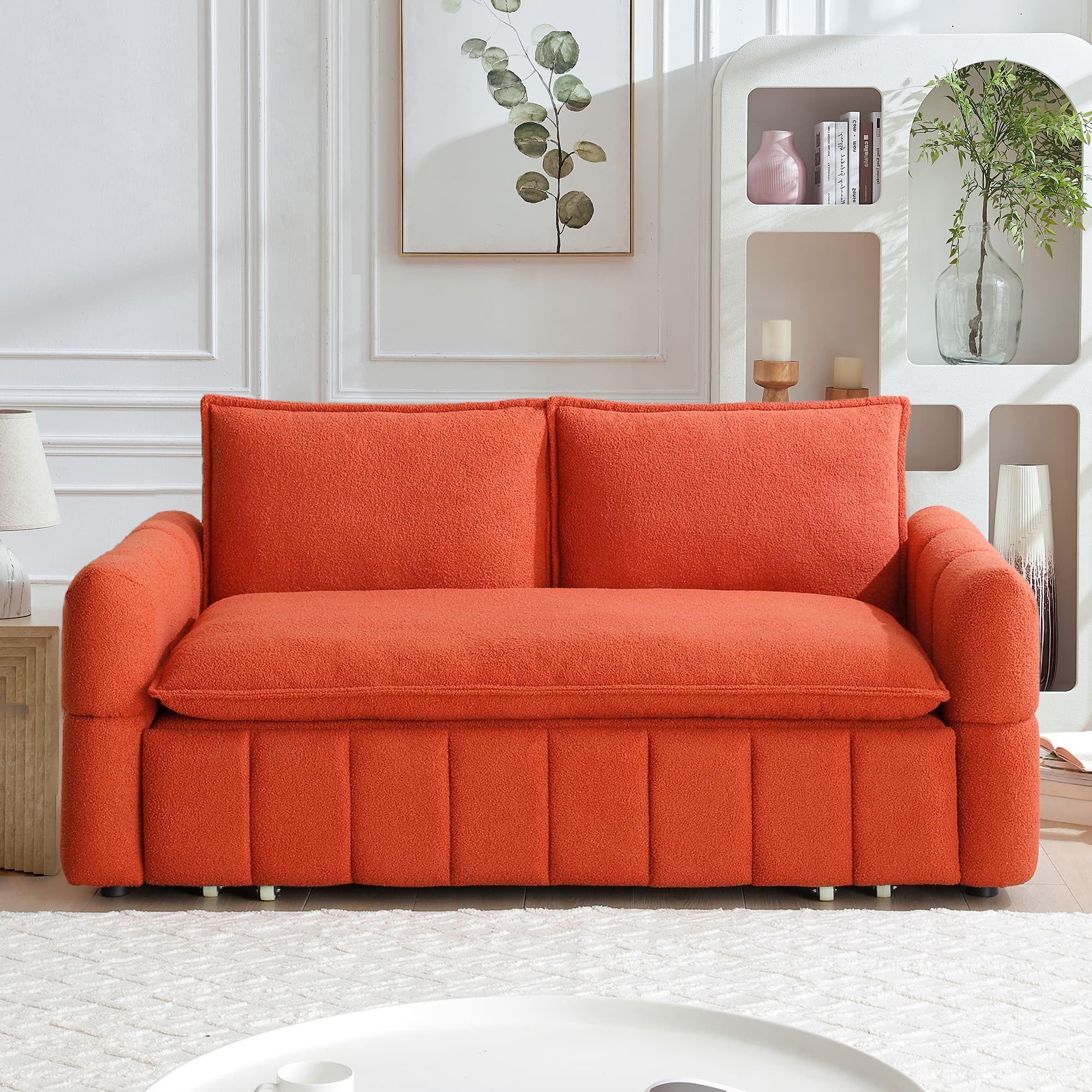 Asucoora 70" Convertible Sleeper Sofa Couch, Full Size 3-in-1 Pull Out Sofa Bed for Living Room, Upholstered Loveseat for Home Office, Bedroom,