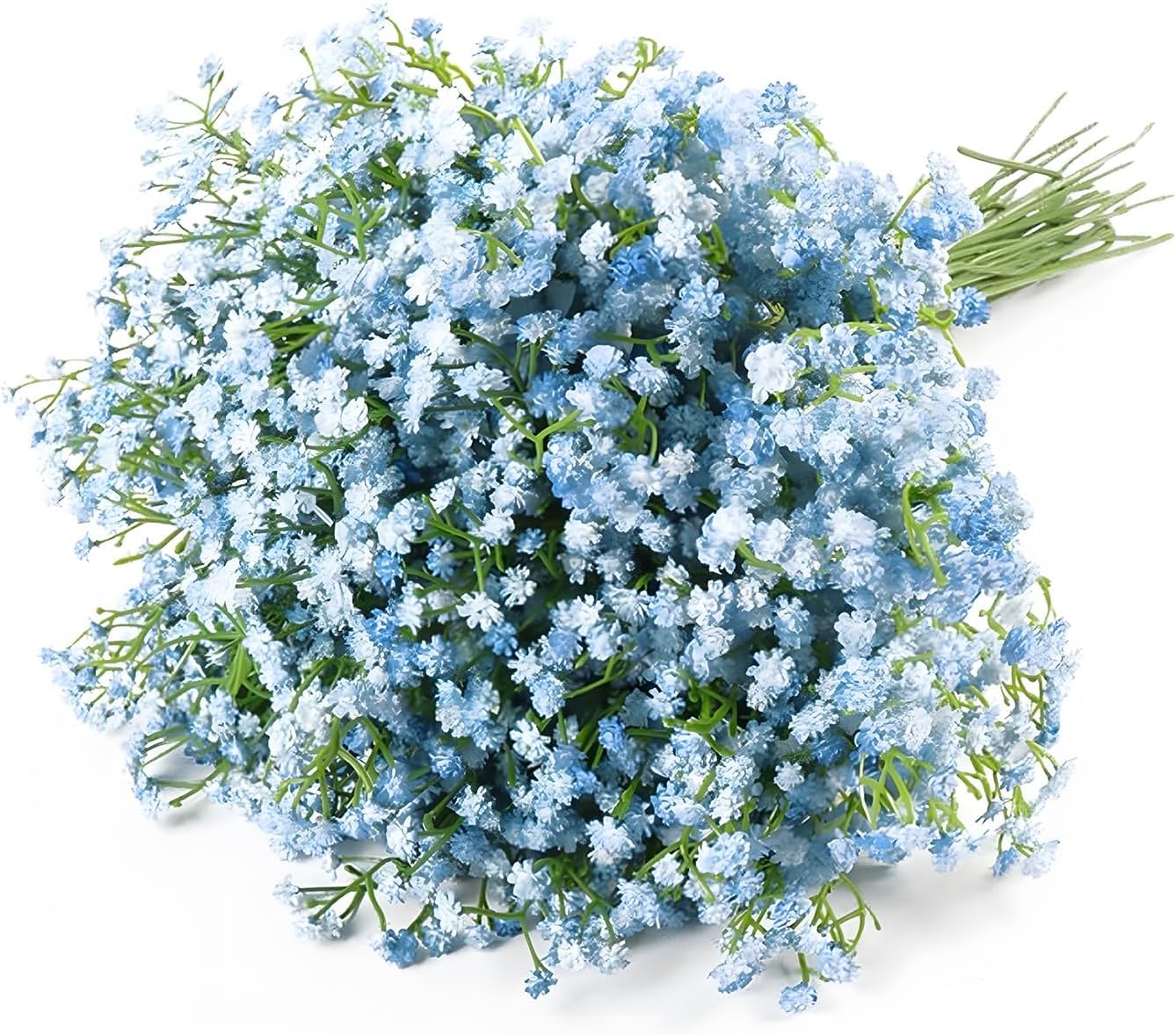 Minwegi Blue Artificial Flowers - Fake Gypsophila Flowers With Realistic Petals, Faux Flowers For Home Decor, 30Cm Tall Lifelike Floral Arrangement