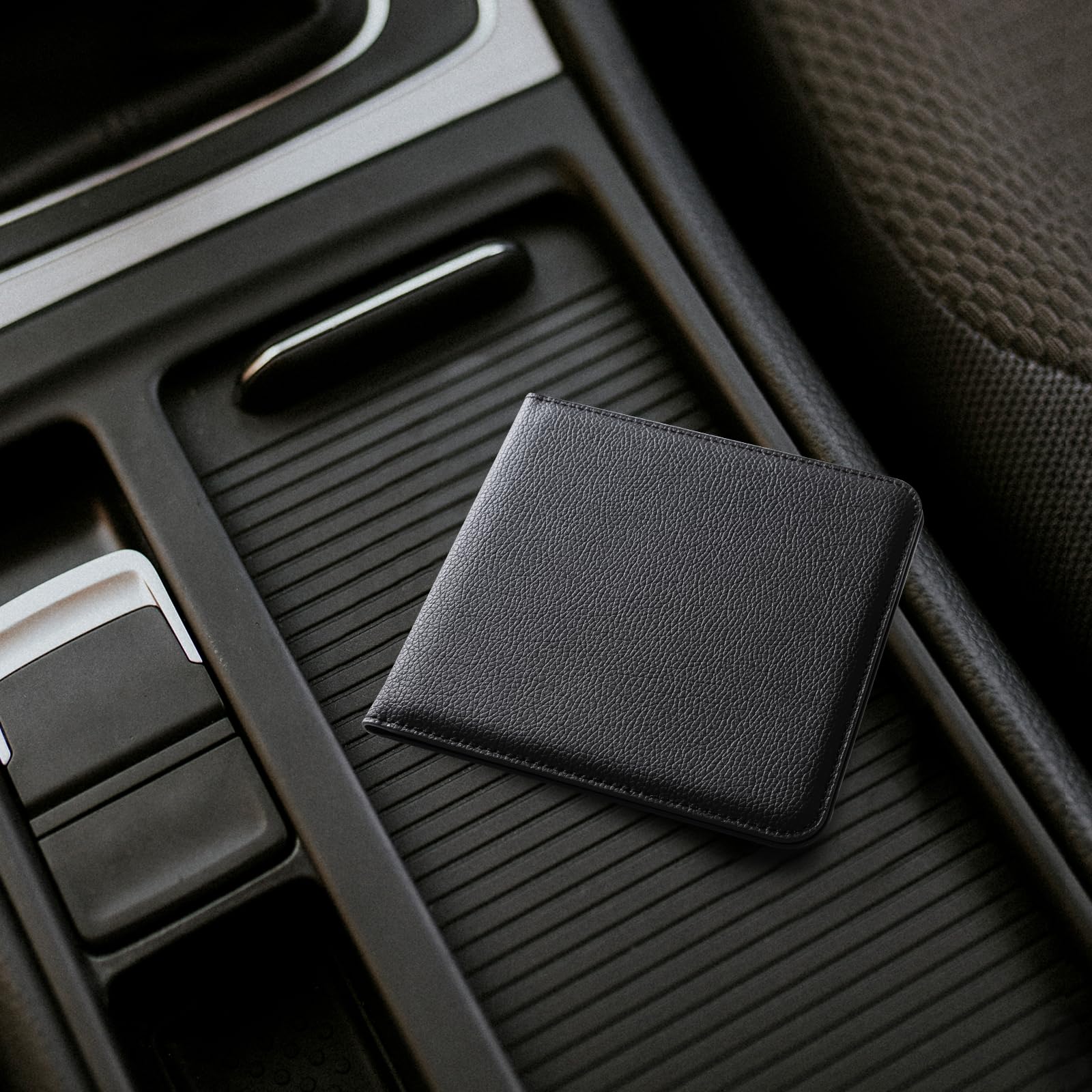 CoBak Car Registration and Insurance Holder - Men and Women Small Lightweight Vehicle Glove Box Car Organizer, Auto Truck Comparment Accessories Case for Essential Document, Driver License (Black)