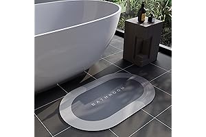 Oval Non-Slip Quick Dry Shower Rug
