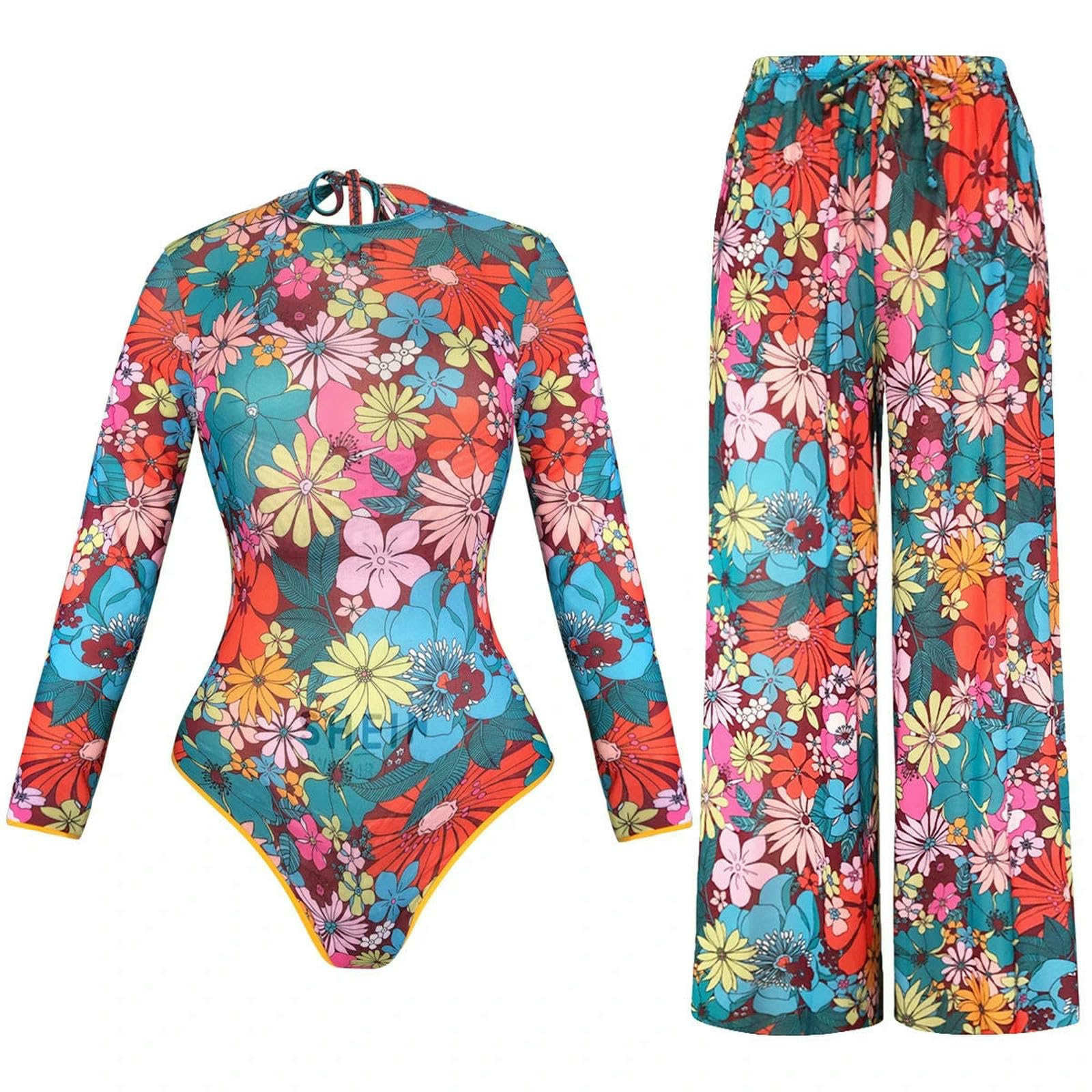 Maillot de bain manches longues rash guard pour femme maillot de surf rose taille M
