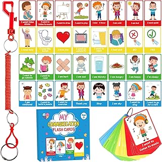 40PCS Autism Communication Cards for Speech Delay Children and Adults Special Needs Visual Aid Language Learning Cue Cards...