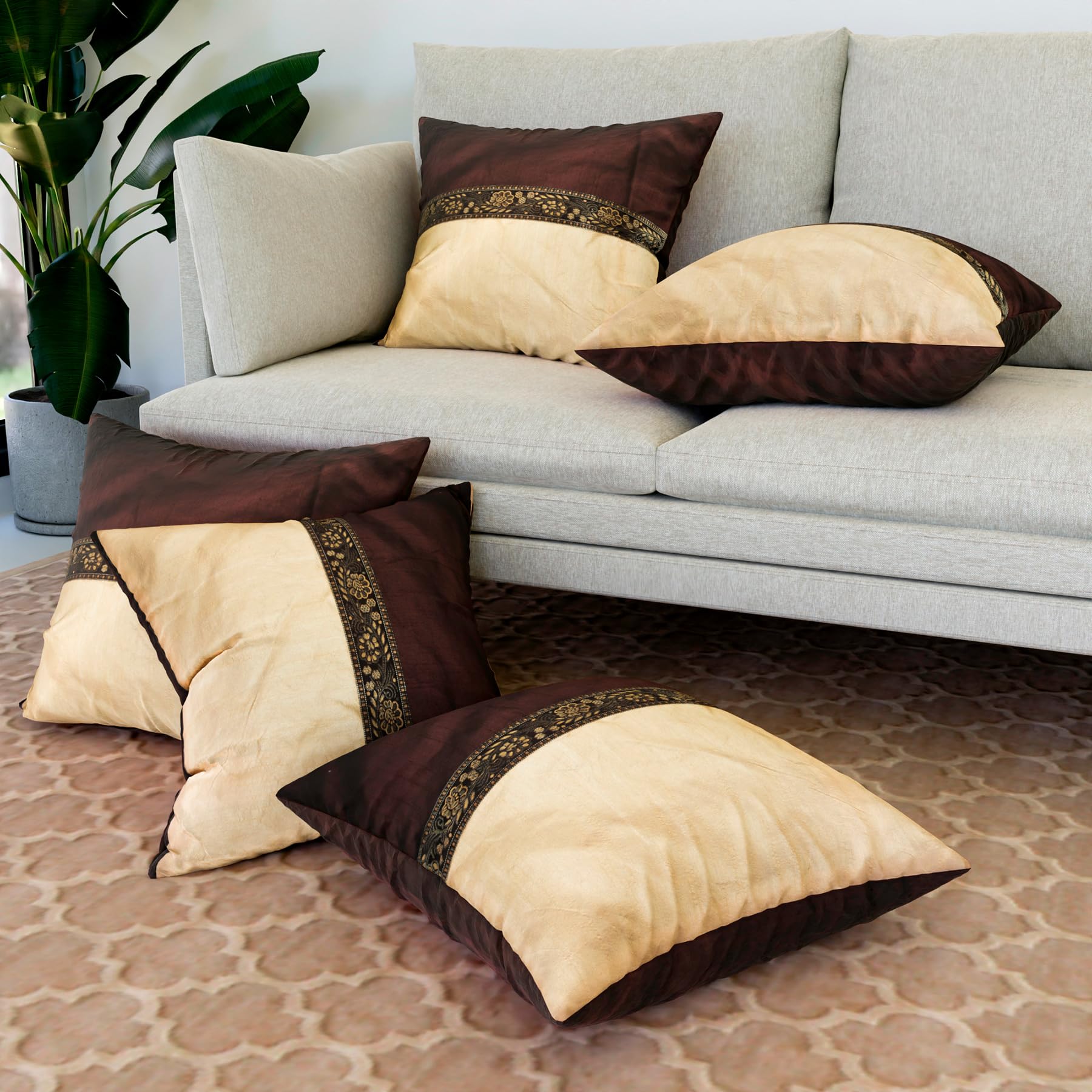 See full amazon price history chart for Kuber Industries Cushion Cover | Pillow Covers for Sofa | Throw Cushion Cover | Dupion Polyester Cushion Covers | Center Lace Cushion Covers | Set of 5 | 16 Inch | Brown Kuber Industries Cushion Cover | Pillow Covers for Sofa | Throw Cushion Cover | Dupion Polyester Cushion Covers | Center Lace Cushion Covers | Set of 5 | 16 Inch | Brown (B0CHRMFJRK) Amazon Price History, Amazon Price Tracker