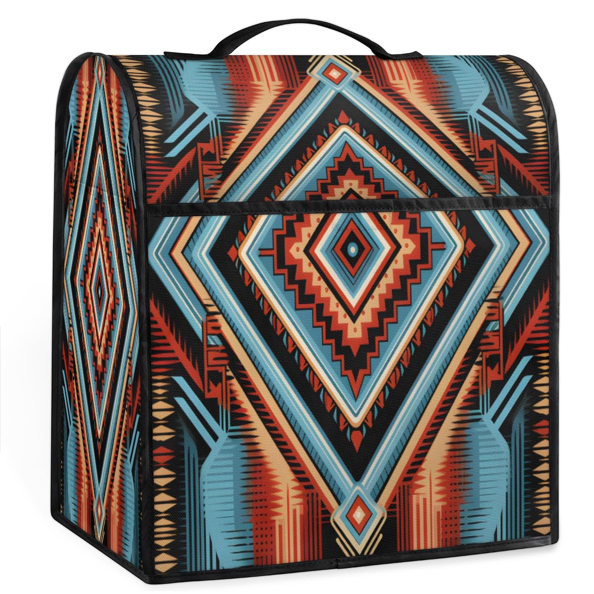 Coffee Maker Cover Ethnic Aztec Printing Kitchen Appliance Covers Small Appliance Covers Blender Cover Juicer Cover Dust Covers for Kitchen Appliances with Top Handle and Pockets,Washable,C487