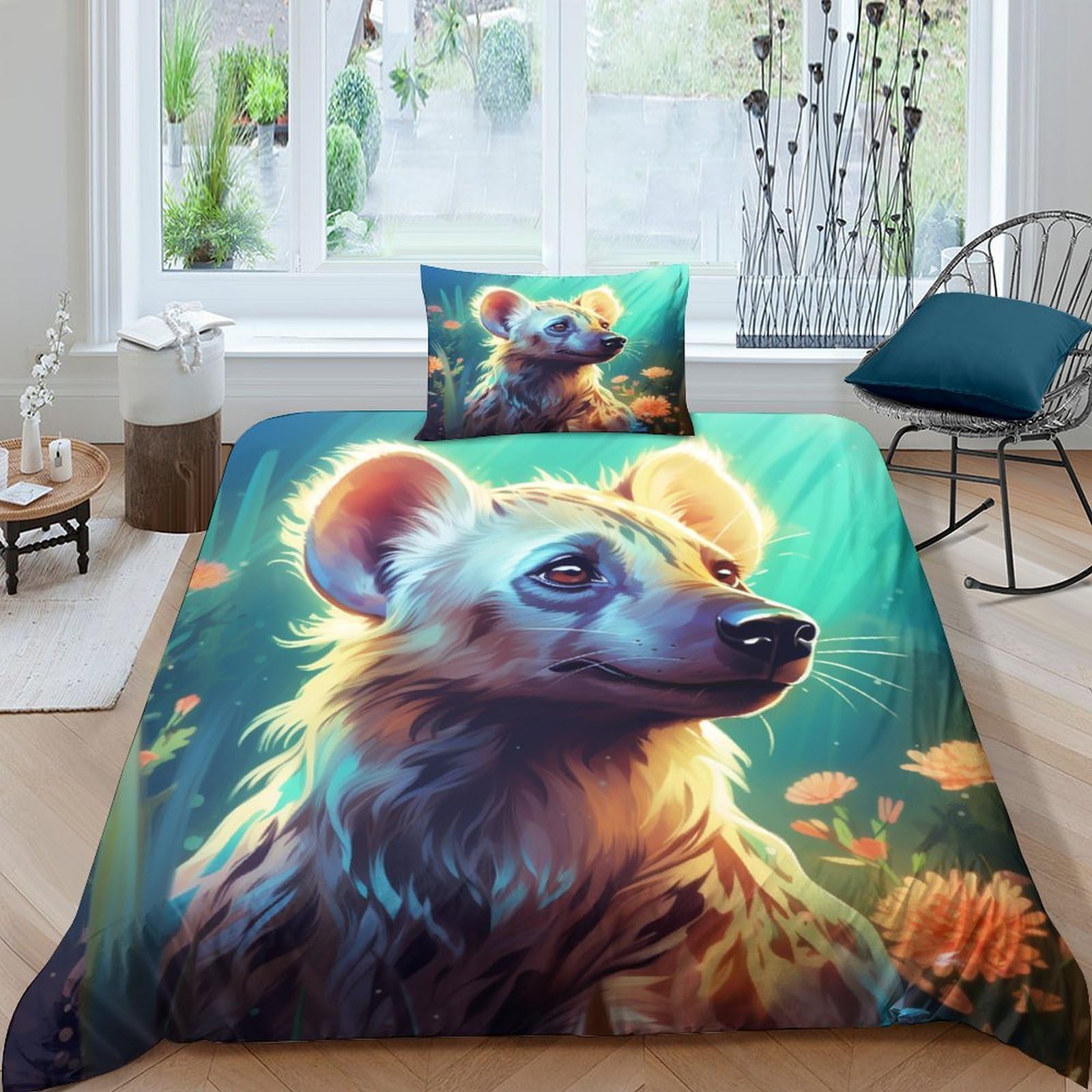 Parure de lit hypoallergénique avec fermeture éclair Hyena