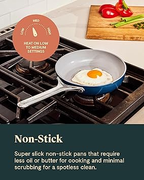 Caraway Mini Cookware Set - Non-Stick Ceramic Fry Pan (1.05 qt, 8) Sauce Pan (1.75 qt) & Storage Rack - Non Toxic, PTFE & PFOA Free - Oven Safe & Stovetop Agnostic (Gas, Electric & Induction) - Gray