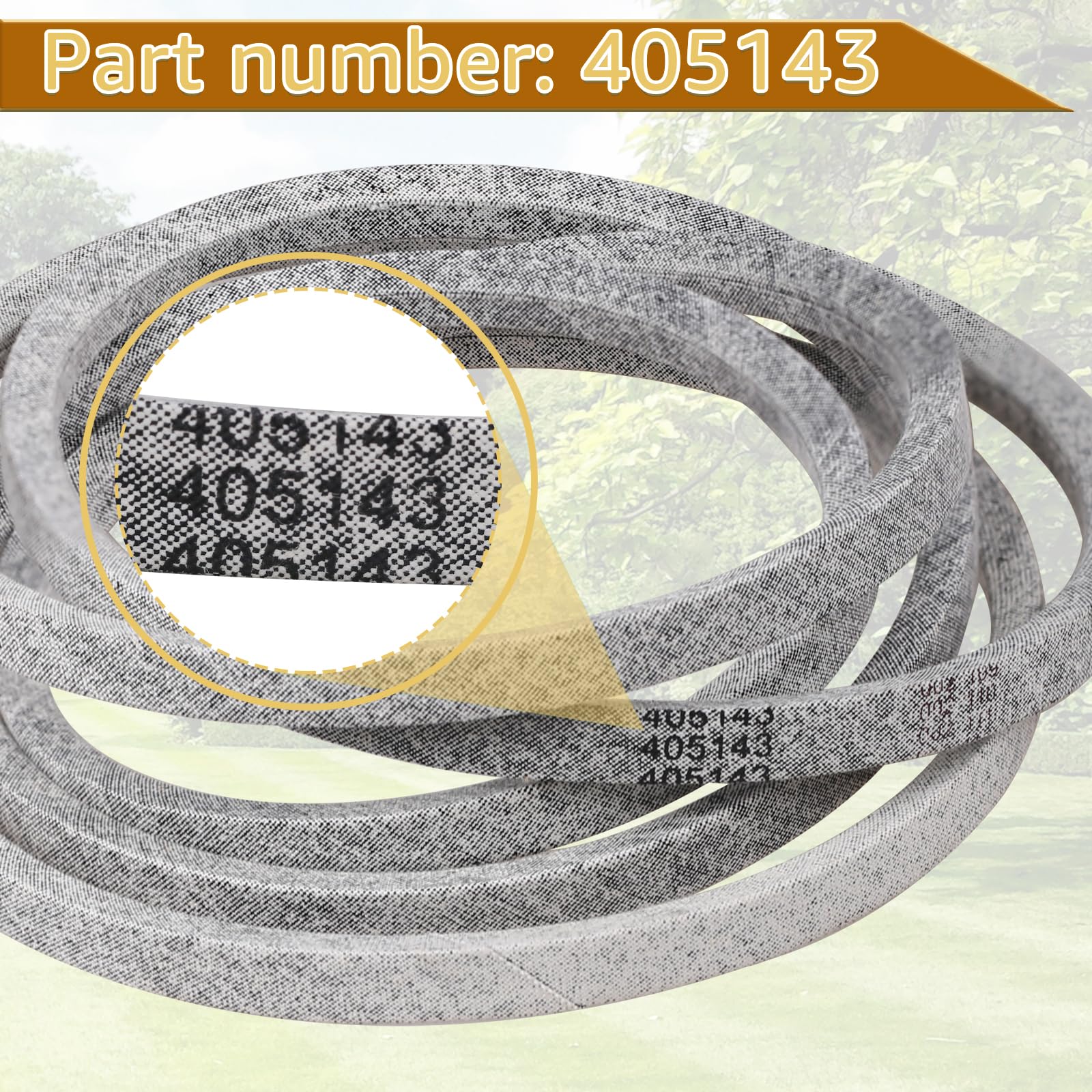 405143 - Correa de cubierta de cortacésped para Craftsman/Husqvarna/AYP/Poulan/Raftsman de 46 pulgadas, compatible con Husqvarna 32405143 21546607 584453101 YTH22V46 YTH21K46 YTA22VVV46 46 Heavy Duty