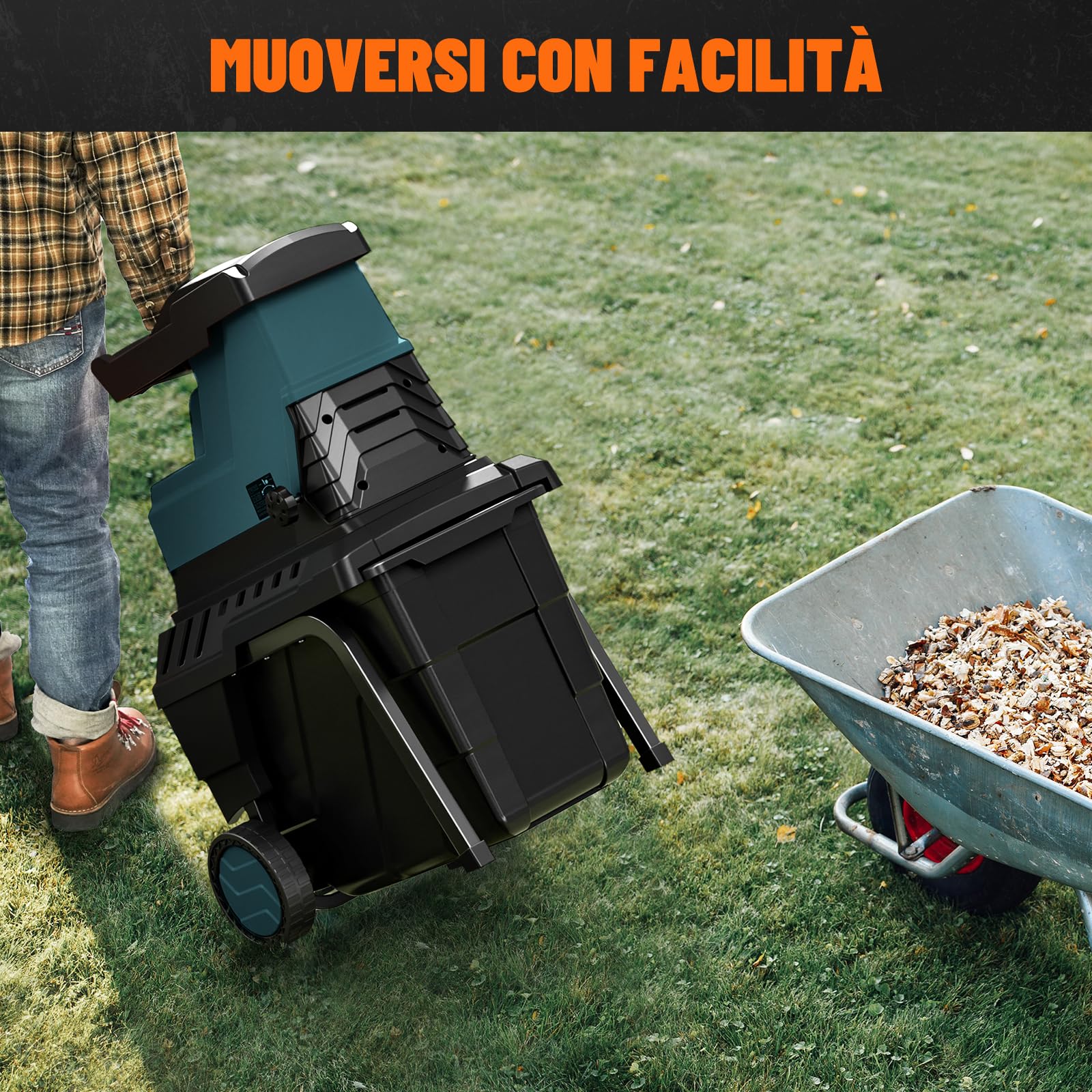 DOVAMAN GT10 Biotrituratore Elettrico 2800W 400Nm 88dB Rullo 6 Denti 45mm