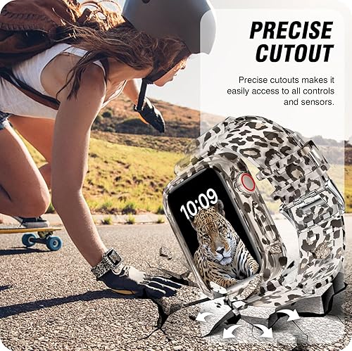 Miniatura 7 de DABAOZA Compatible con Apple Watch Band transparente de 1.496 pulgadas, 1.575 pulgadas, 1.614 pulgadas, 1.654 pulgadas, 1.732 pulgadas, 1.772