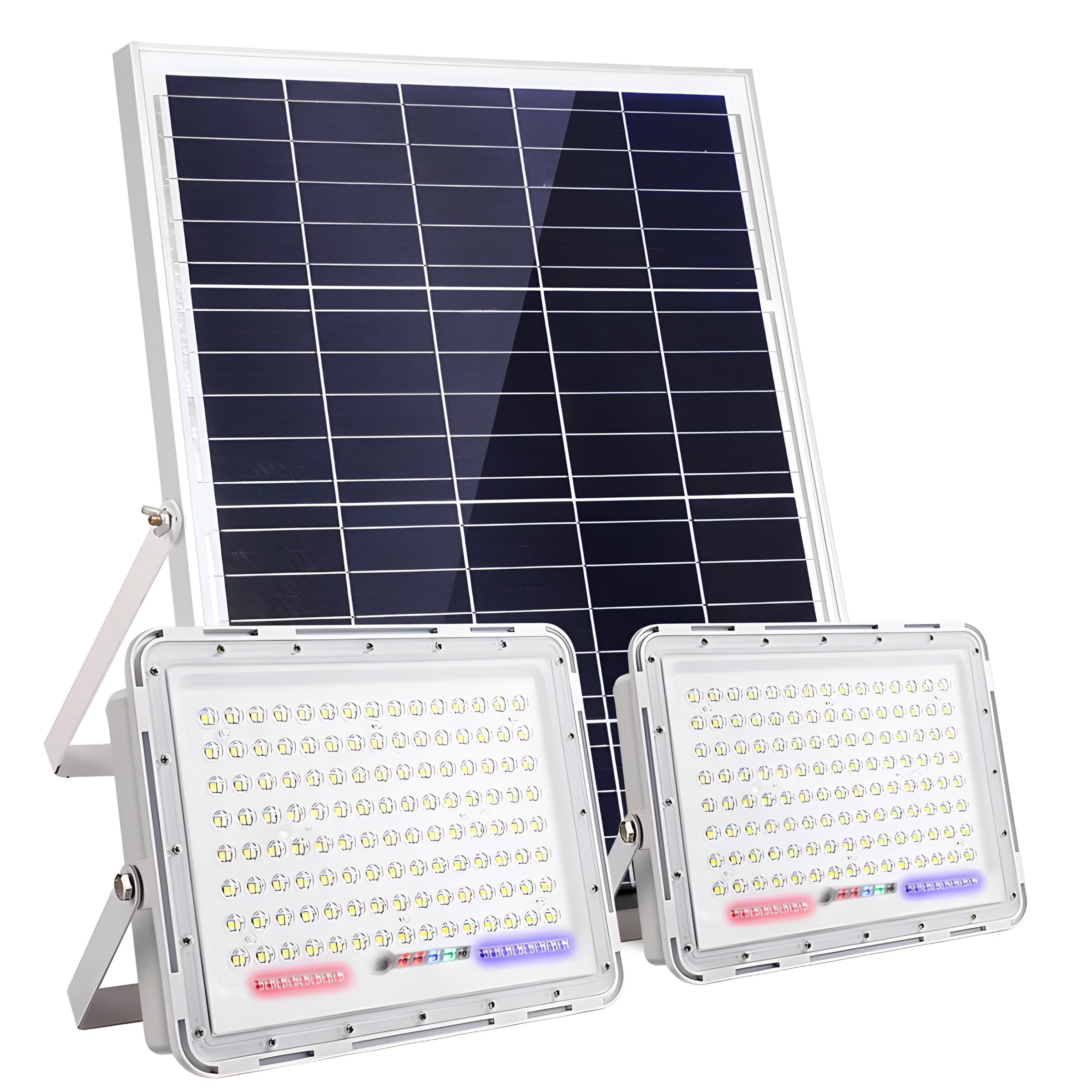 100W-500W One for Two 6000K Solar High Bright Flood Light Outdoor Remote, IP67 Waterproof Solar Power Auto On/Off, Wide Range, Dusk to Dawn Yard, Gazebo, Shed, Barn, Porch, Patio, Garage (300W)