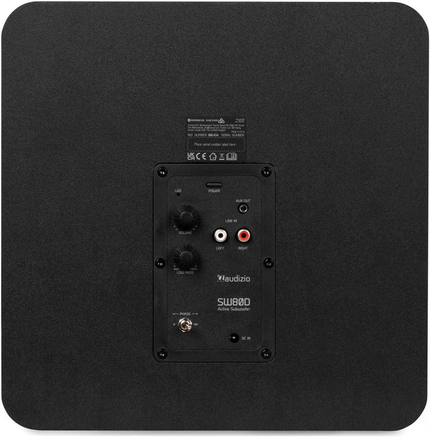 Audizio SW80D Subwoofer Aktiv - 160 Watt - 8 Zoll, Leistungsstarker Aktiv Subwoofer Heimkino - Für Klare Bässe, Eingebauten Class-D-Verstärker, Beeindrückende Audiowiedergabe von 60 Hz bis 250 Hz