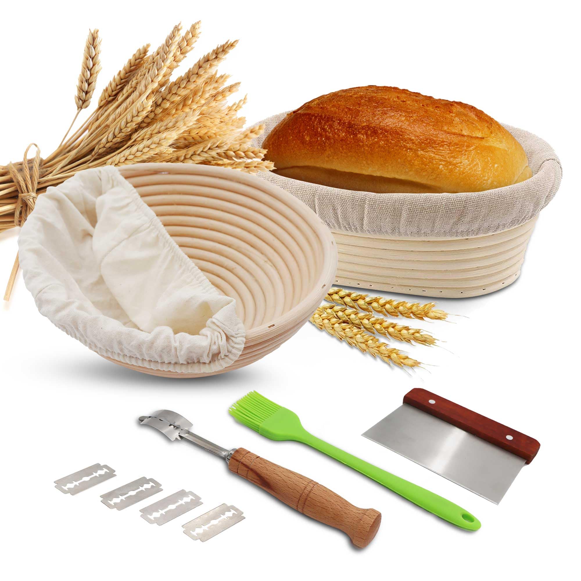 SliceElite Banneton Proofing Basket Set – 9