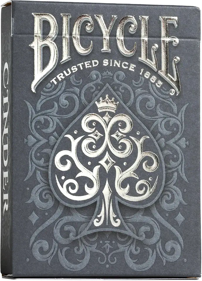 Bicycle Cinder Premium Playing Cards, Silver Smoke Foil, 1 Deck