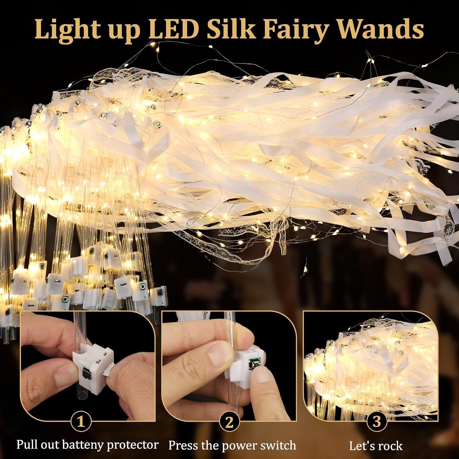 200 baguettes lumineuses pour mariage