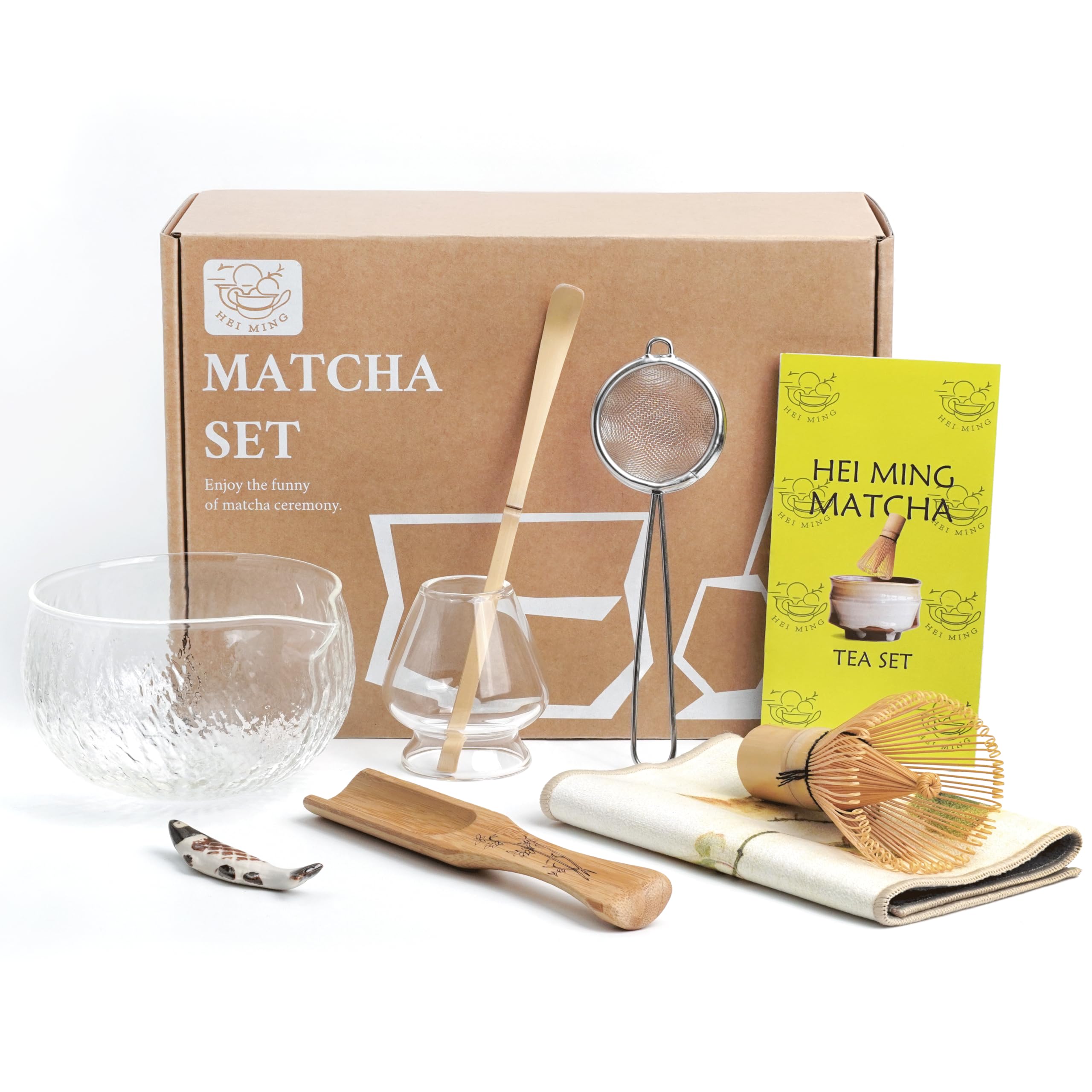 EURODO Janpanese Matcha Tea Ceremony Set - Fouet En Bambou  Chasen Cuillere En Bambou Chashaku Cuillere A The En Bambou Compact