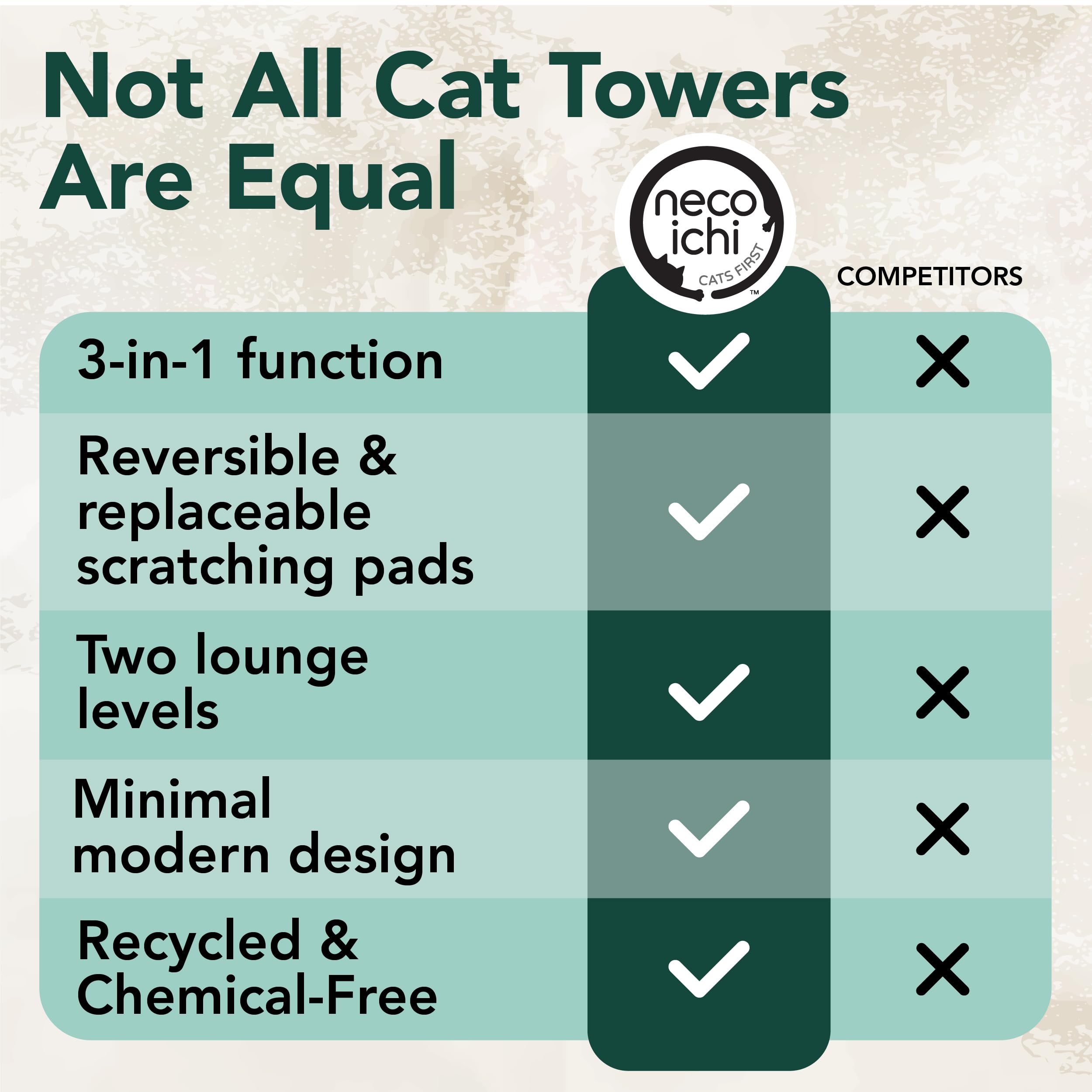 Cozy Kratzschale für Katzen, Größe XL, b.Tower (Eiche)