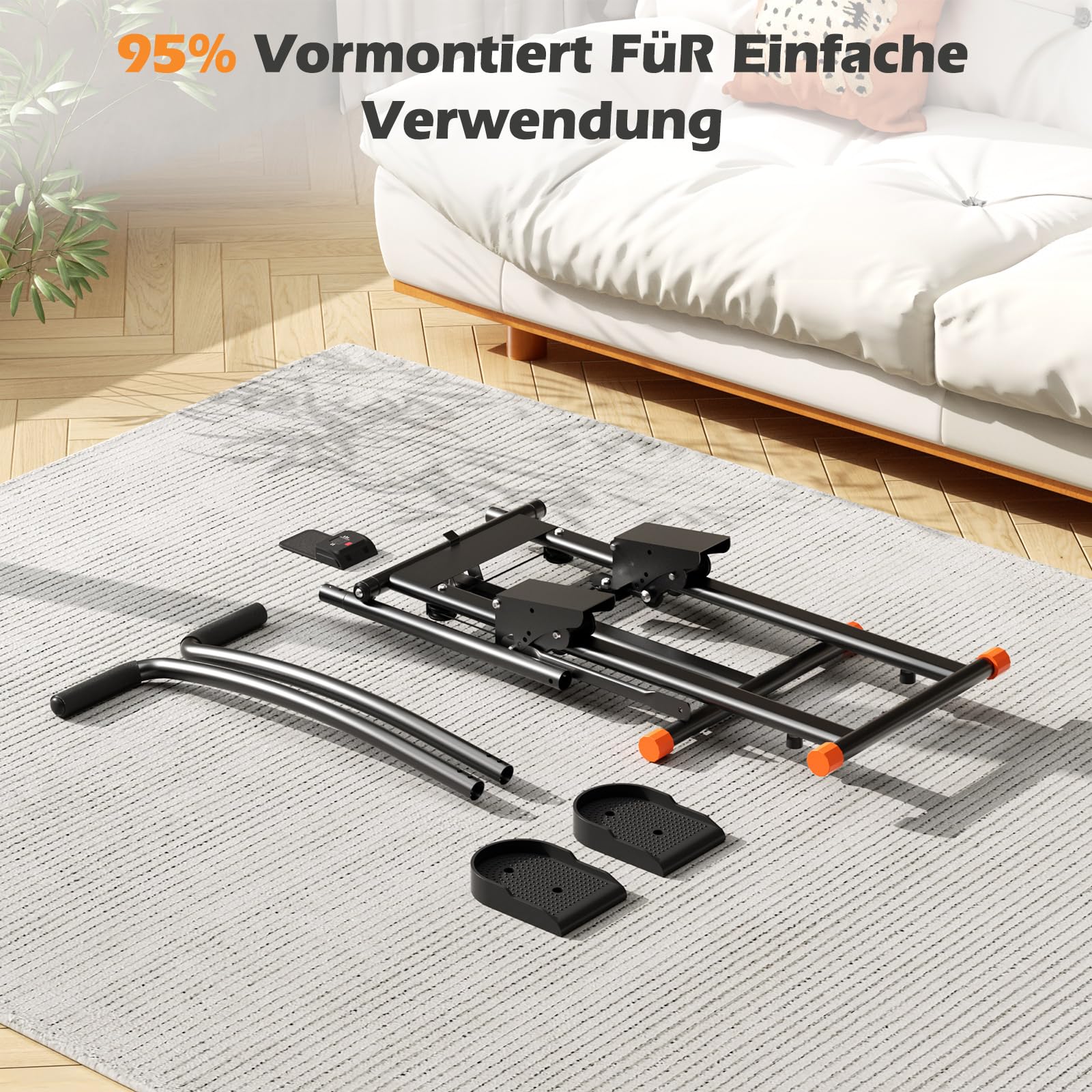 Klettermaschine, Stair Stepper für Zuhause, Crosstrainer-Treppenstepper, Treppenmeister Klappbare mit LCD-Monitor, Lenker, Verstellbaren Pedalen, Telefonhalterung, für Home Büro Cardio-Übung