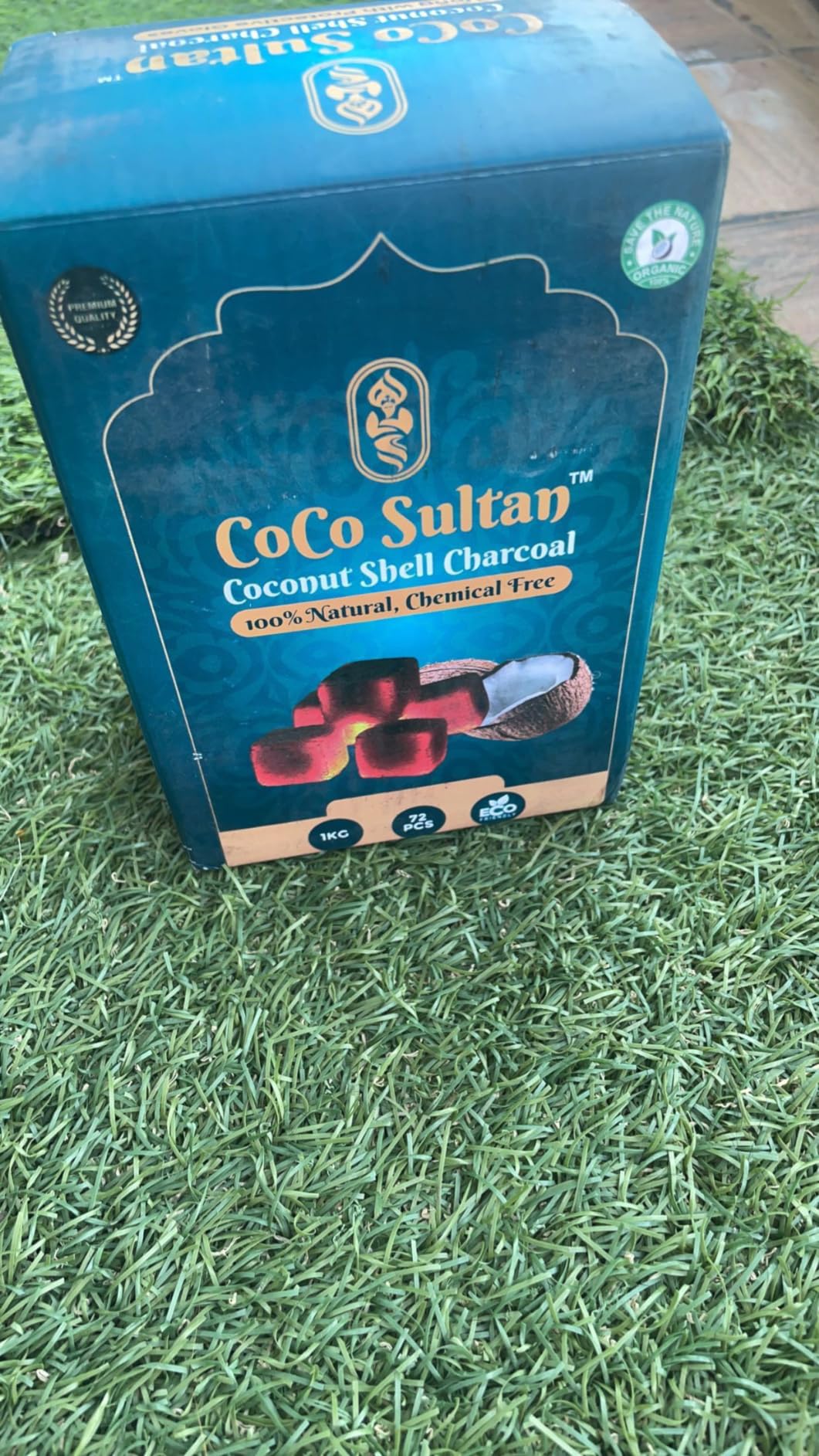 Sultan Shell Coco Sultan Coconut Shell Charcoal for Hookah (1KG-10KG) (Pack of 10 ...