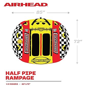 Sportsstuff Half Pipe Rampage | 1-2 Rider Towable Tube for