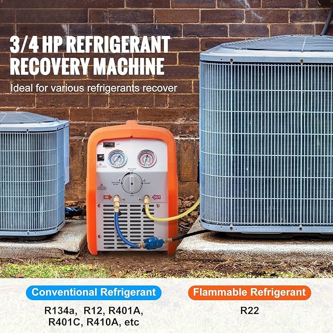 Máquina Recuperadora de Refrigerante Portátil 3/4 HP ZAVEROX RR250 miniatura 2