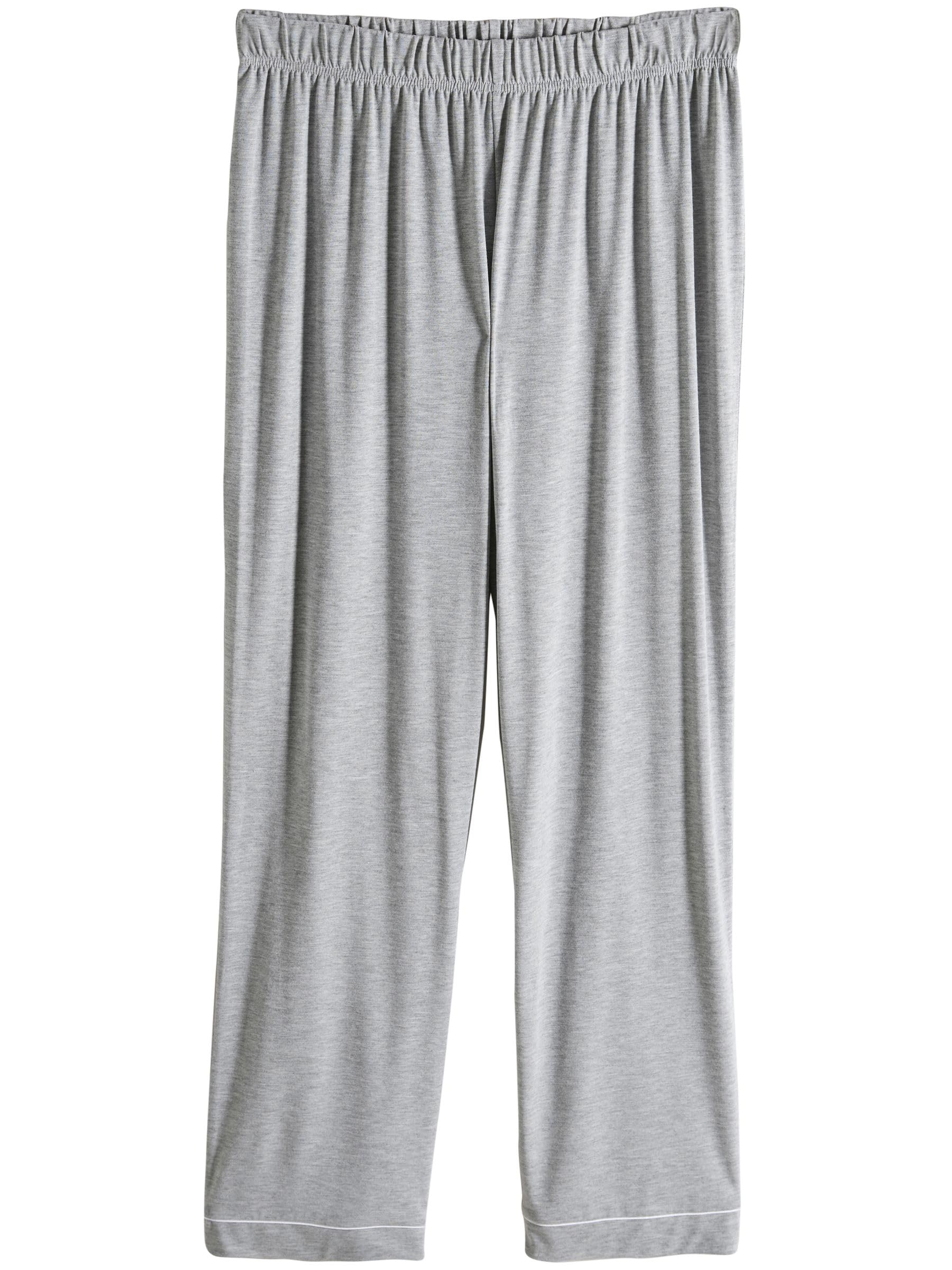 THE SET Mujeres Pack de 2 Pijamas abotonados de pantalón y Manga Larga de Mezcla de Viscosa con Ribetes