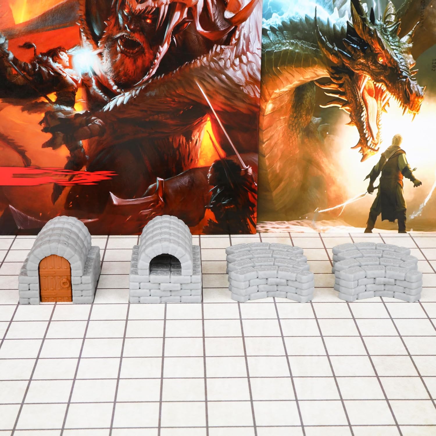 Amazon.com: Dungeon Walls 40pcs 28mm Miniature RPG Terrain Modular ...