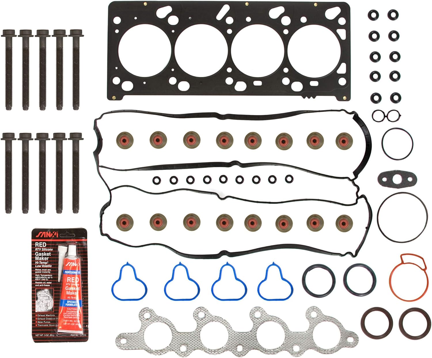 Evergreen HSHB8-20205 Cylinder Head Gasket Set Head Bolt