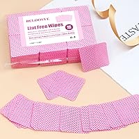 Vista 2 de 540 toallitas de uñas sin pelusas, toallitas con pegamento para extensiones de pestañas, súper absorbentes, suaves y no tejidas, toallitas Rosa