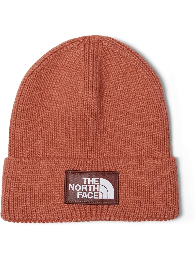 Orange The North Face TNF Logo Box Cuffed Beanie