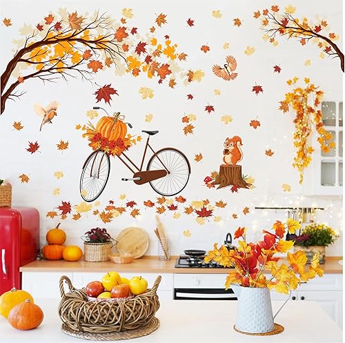 Miniatura 8 de Calcomanías de pared de bosque, 3D, calcomanías de pared de ventanas falsas extraíbles, paisaje natural, calcomanías de pared para despegar y pegar,