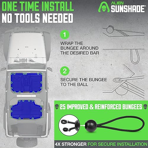Miniatura 6 de Alien Sunshade JK 2D - JKU 4D - Parasol delantero de longitud completa
