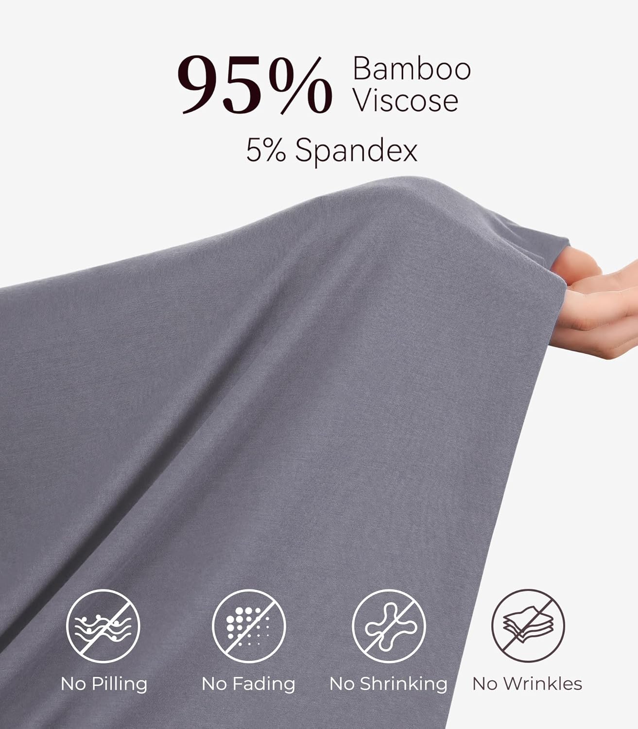 NACHILA Women's Pajamas Pants Soft Joggers Cooling Sleep Pants Comfy Pj Bottoms,Viscose Made from Bamboo S-XL - Image 5