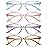 Przene 4 Pack Blue Light Blocking Reading Glasses,Cat Eye Reading Glasses With Spring Hinge Reader For Women/Men.(MIXED COLOR-C2, 4.0)