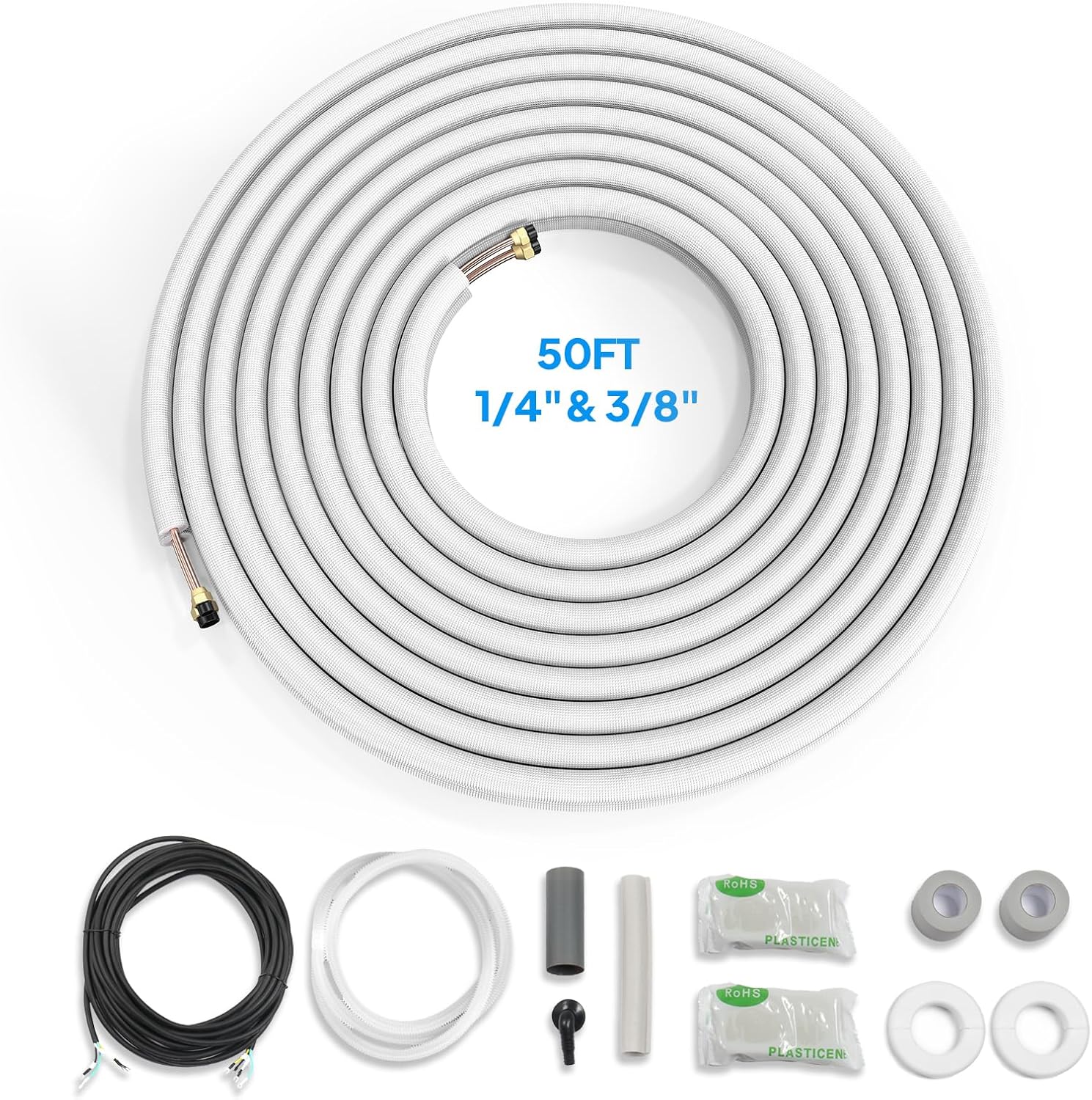 Amazon.com: ROVSUN 50 Ft Mini Split Line Set, 1/4