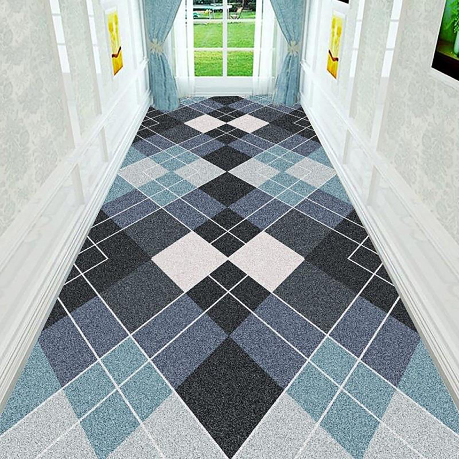 Tapis de couloir antidérapant et lavable en machine pour intérieur