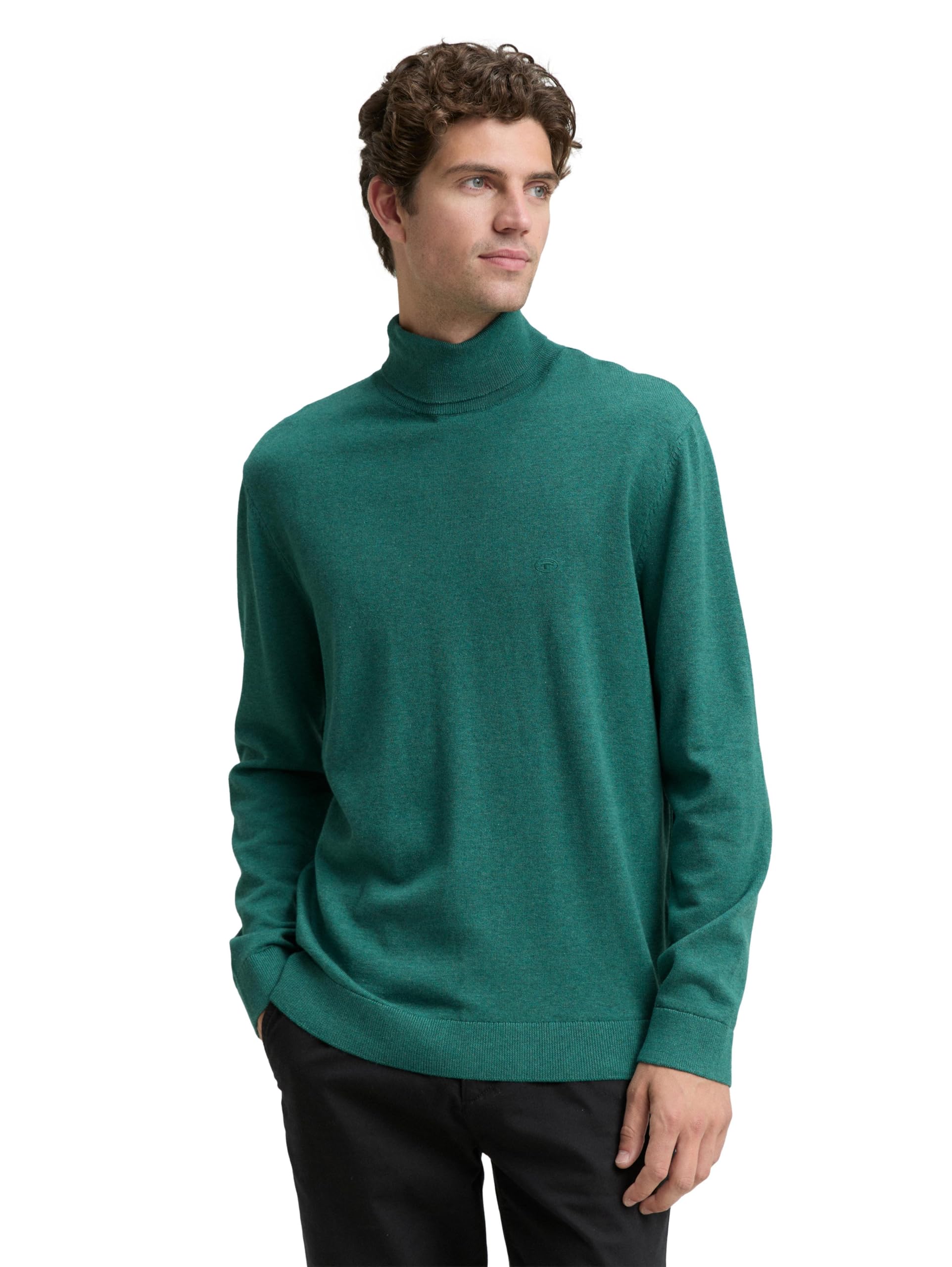 Tom Tailor Herren 1048013 Rollkragenpullover aus Baumwolle