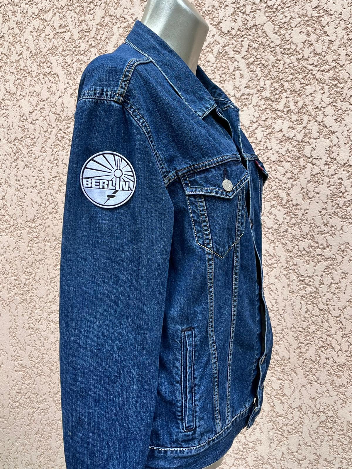 Finally Home Berlin-Flagge Patch (8,2x4,9 Cm) – Zum Aufbügeln Oder Annähen, Mit Berliner Bär & Wahrzeichen