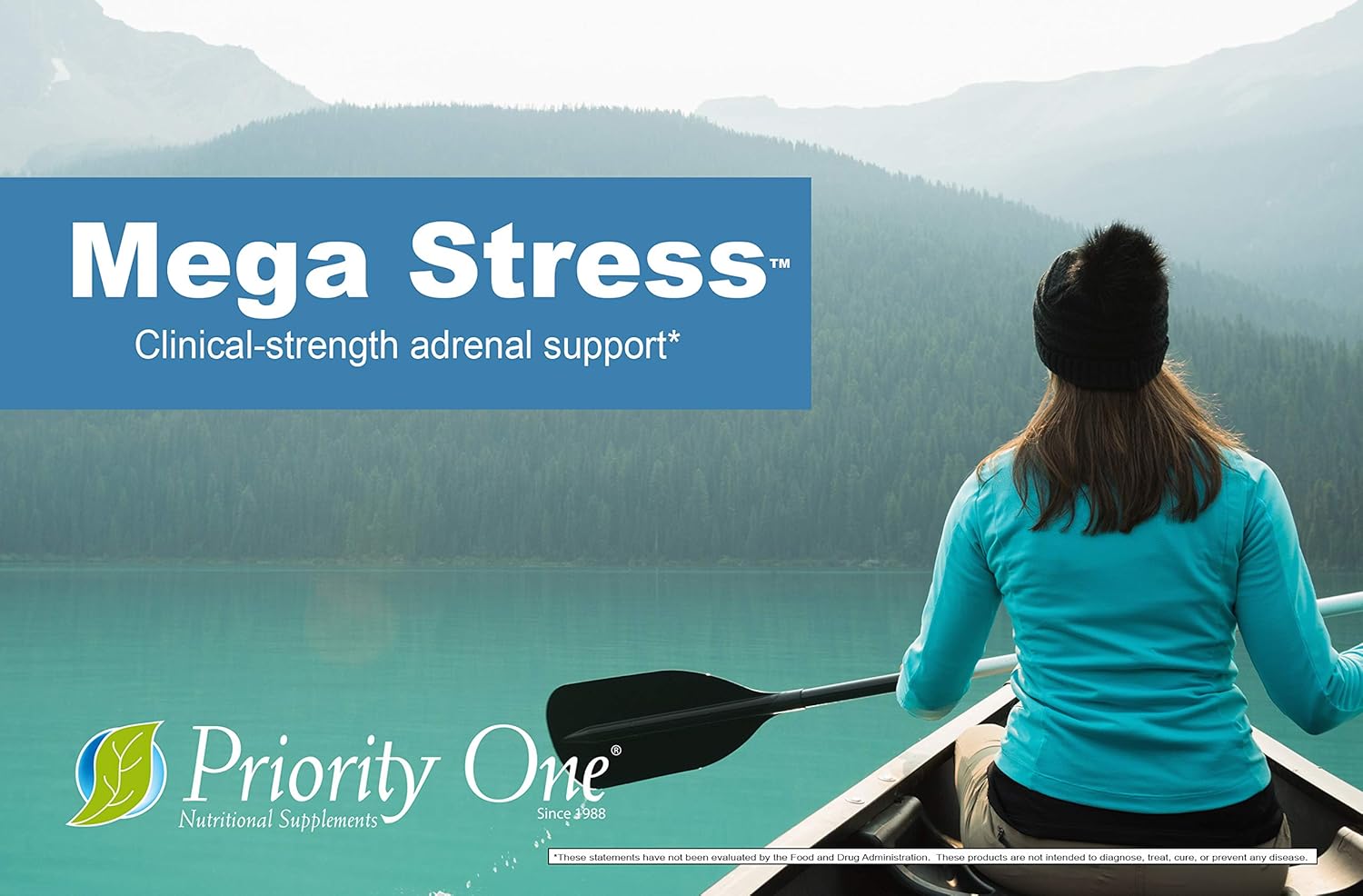 Priority One Vitamins Mega Stress 120 Tablets - B Vitamin Complex with The Benefits of Adrenal