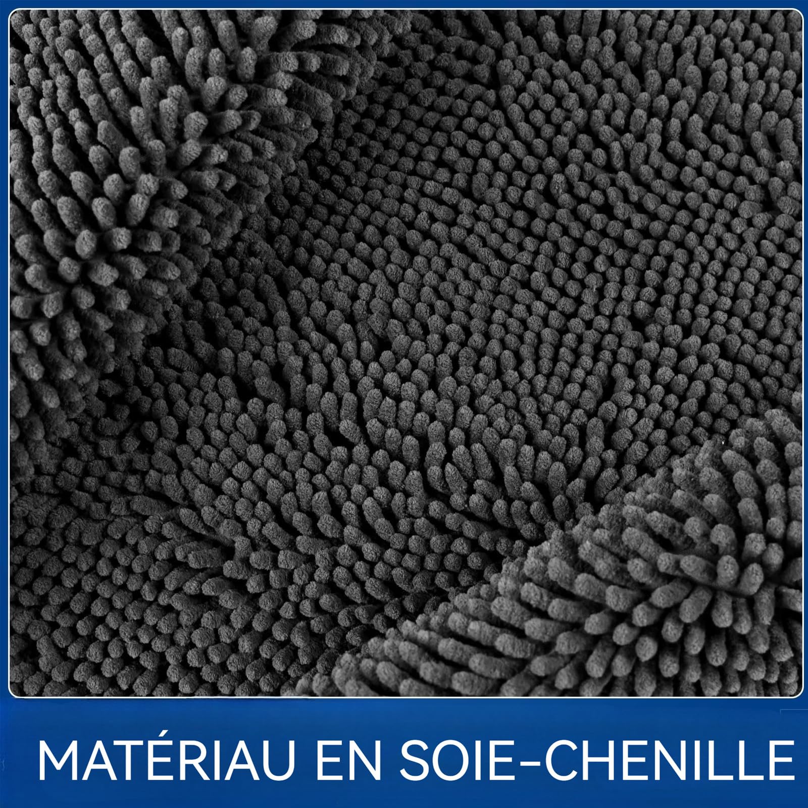 Tapis Petitepapatte, Petitepapatte Tapis Cleanpattoune Ultra-Absorbant, Lavable, antidérapant et Anti-salissures, Tissu Doux, pour Pattes et Chaussures boueuses et humides (#H,70x140 cm)