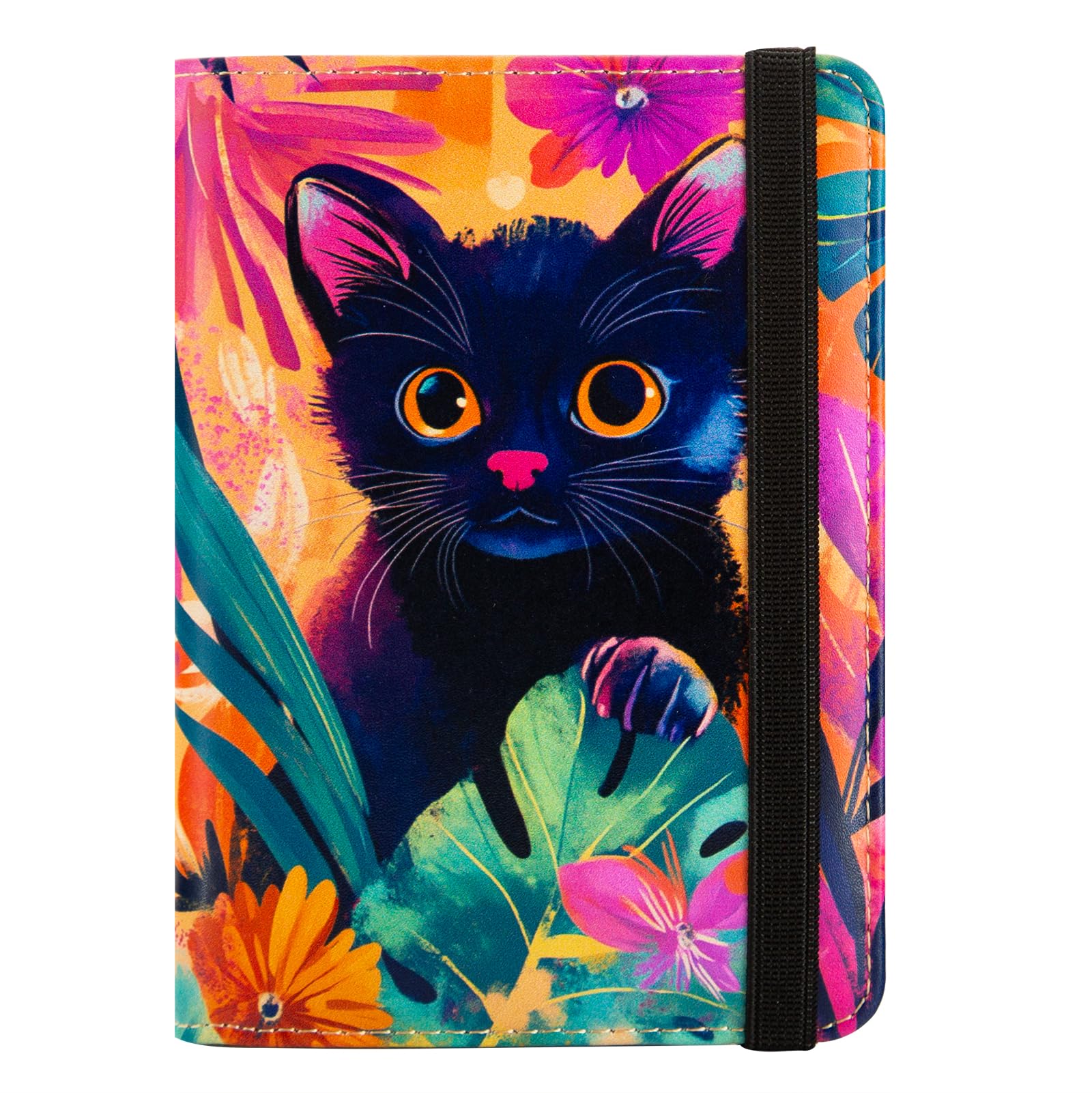 Pink Passport Holder,Cute Passport Cover,Travel Wallet with Credit Card Slots Rfid passport Wallet Waterproof Documents Organizer Women Men (Cute Cat)