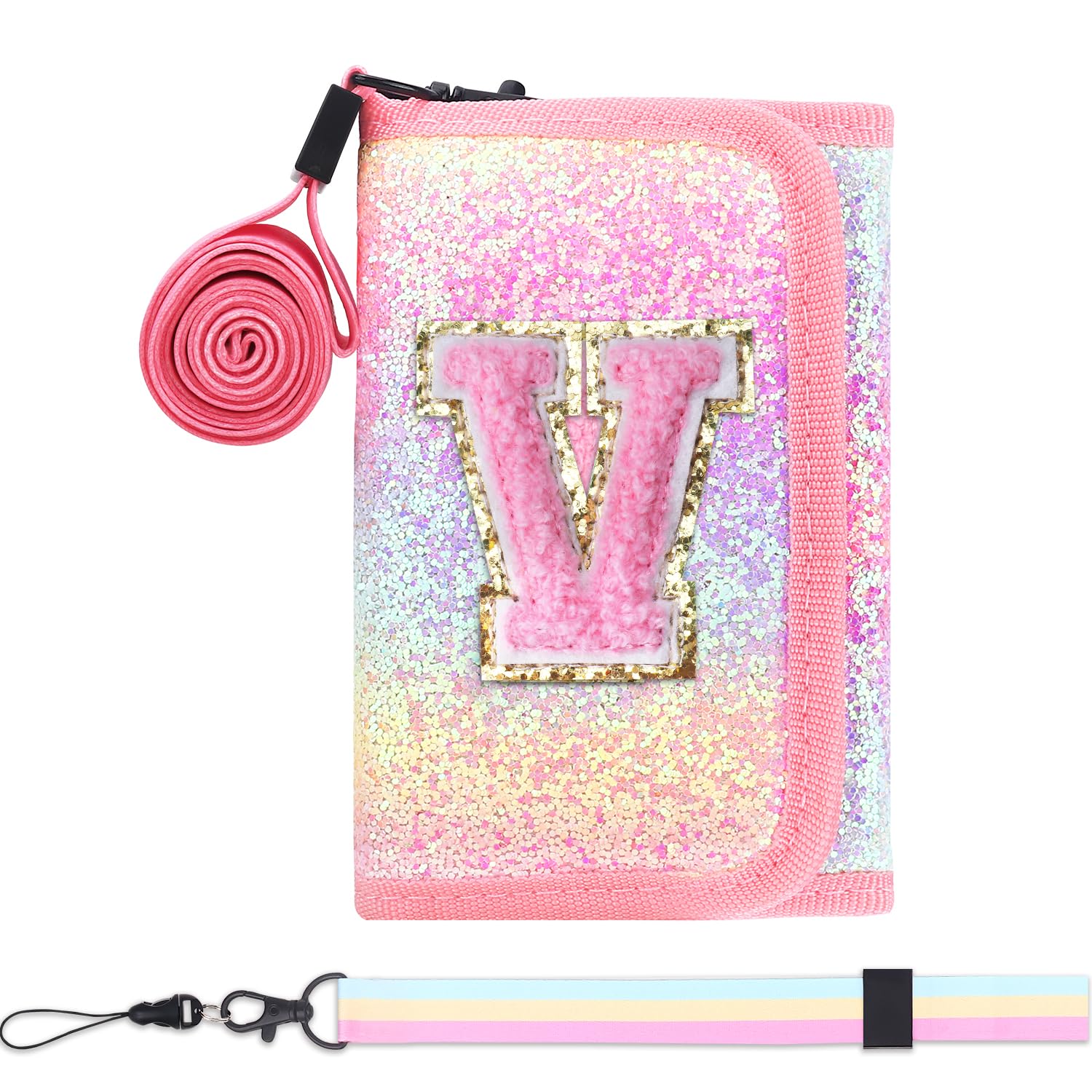 Luchike Girls Wallets for Kids 6-8 8-10 kids wallet Cute Wallets for Teen Girls with Initials Coin Pocket Toddler Wallet for Girls with Magic Sticker