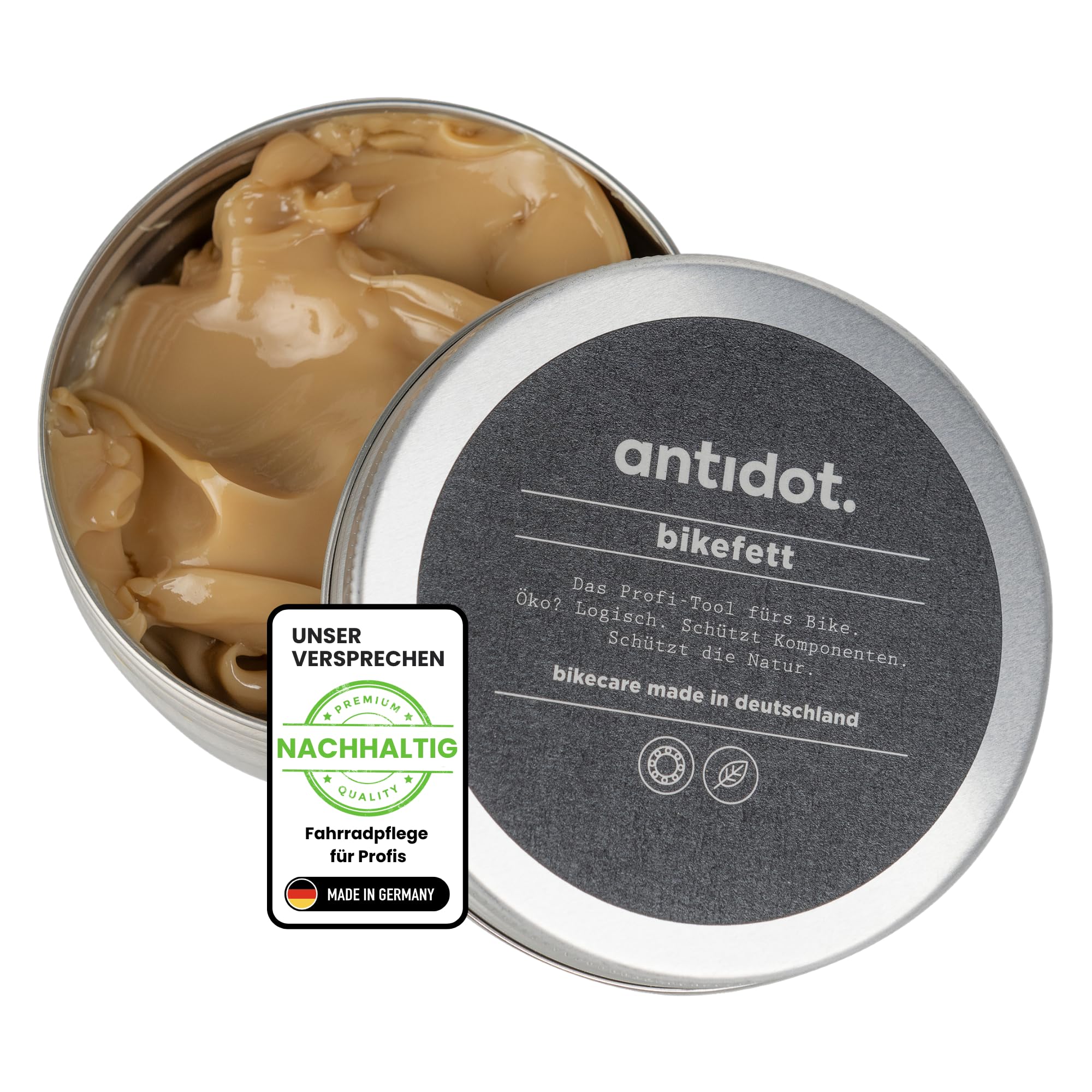 antidot. bikefett | 100 g Alu-Schraubdose | Mehrzweckfett für Pedale, Lager, Sattelstütze | Montagepaste gegen Reibung, Verschleiß & Rost | Fahrrad Fett für alle MTB, Rennräder & E-Bikes