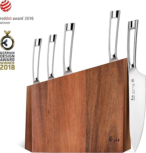 Cangshan N1 Series 59205 - Juego de 6 cuchillos forjados de acero alemán, las cosas favoritas de Oprah 2017